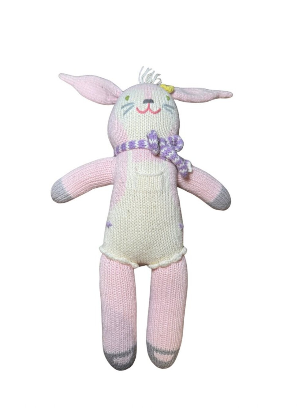 blabla Fleur the Bunny Pink Lilac Knit Plush 12 Inch